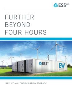 | new ess inc. White paper analyzes growing market potential for long-duration energy storage
