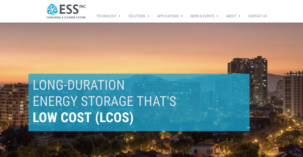 Ess website homepage screenshot