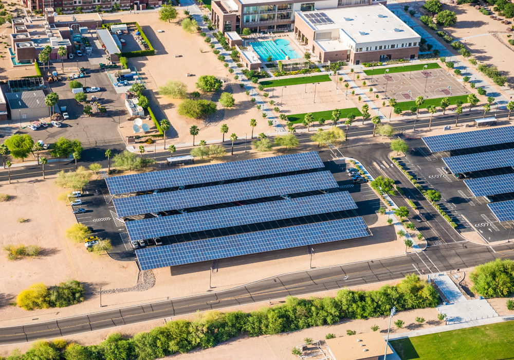 Office park with solar
