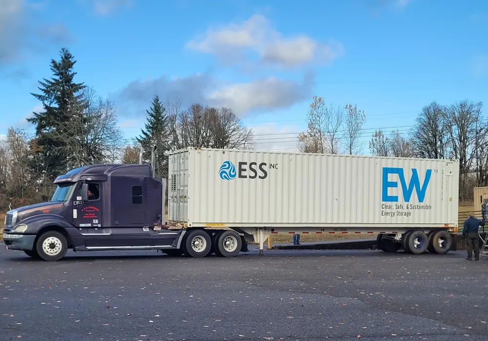 Large truck ready to deliver an EW