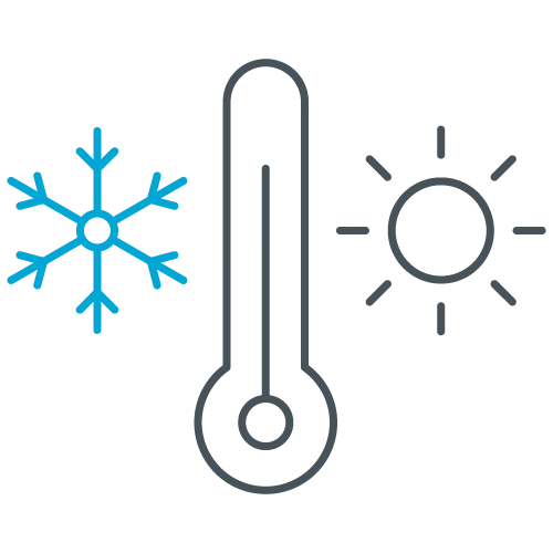 Wide temperature range icon